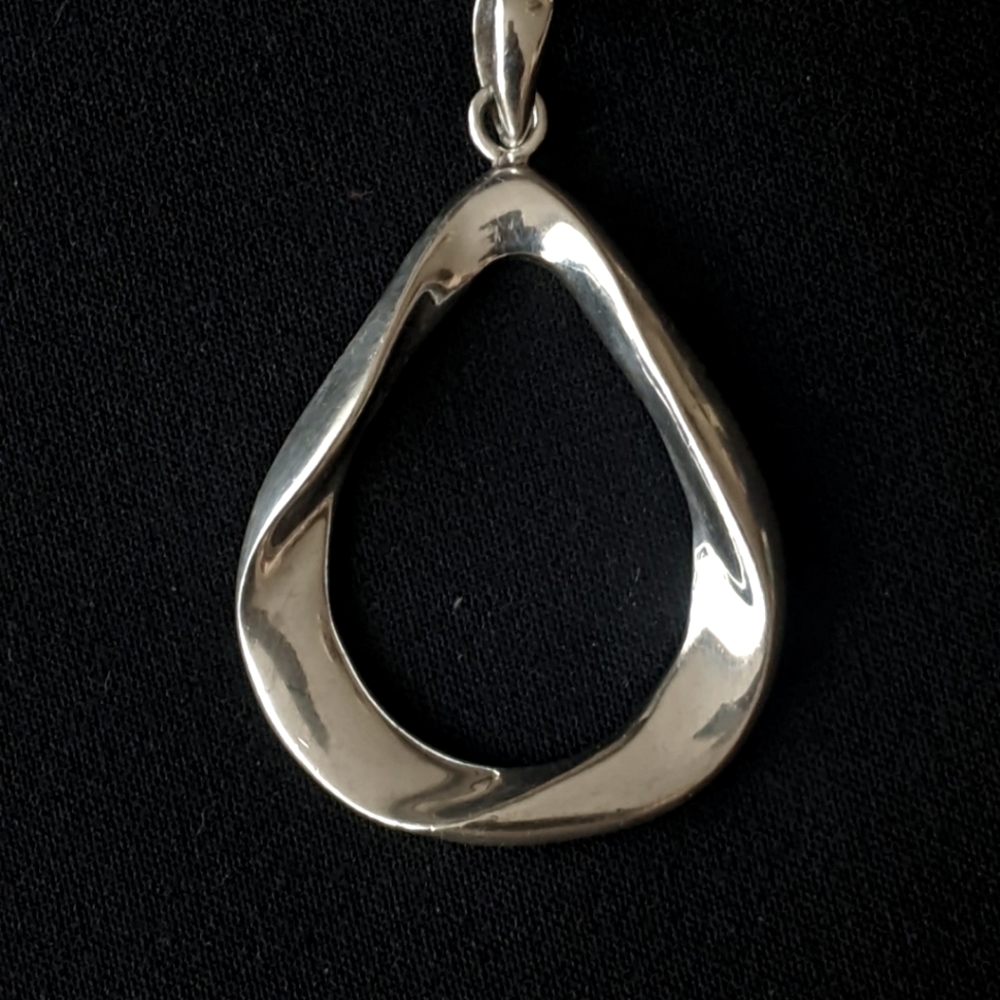 Barse Sterling Silver large pear pendant